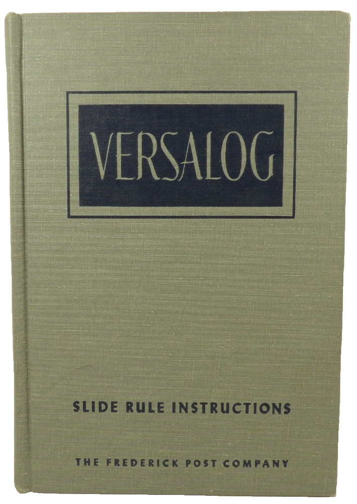 Versalog-Slide Rule Instructions 1951 Book