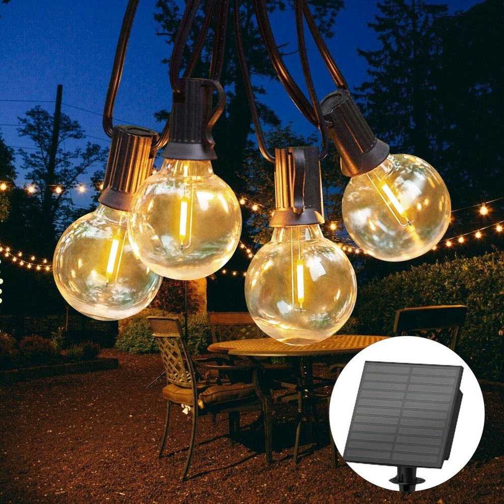25 Pack G40 LED Light Bulbs Replacement for Outdoor String Lights E12 Base Bulb