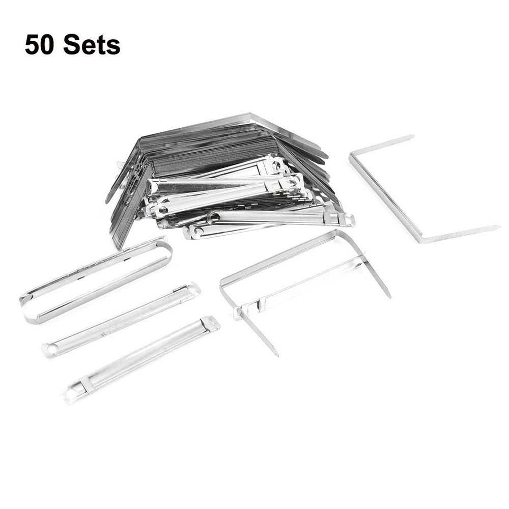50 x Metallic Organizer Binder Documents Binding Clips Paper Fasteners