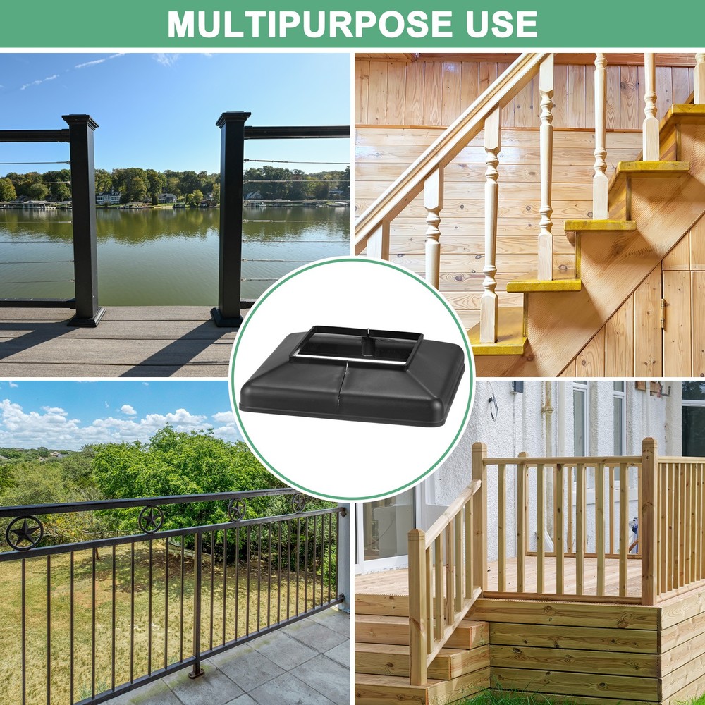 8Pack Post Base Cover Internal 1.57"x 1.57" Post Skirt Split Type for Railing