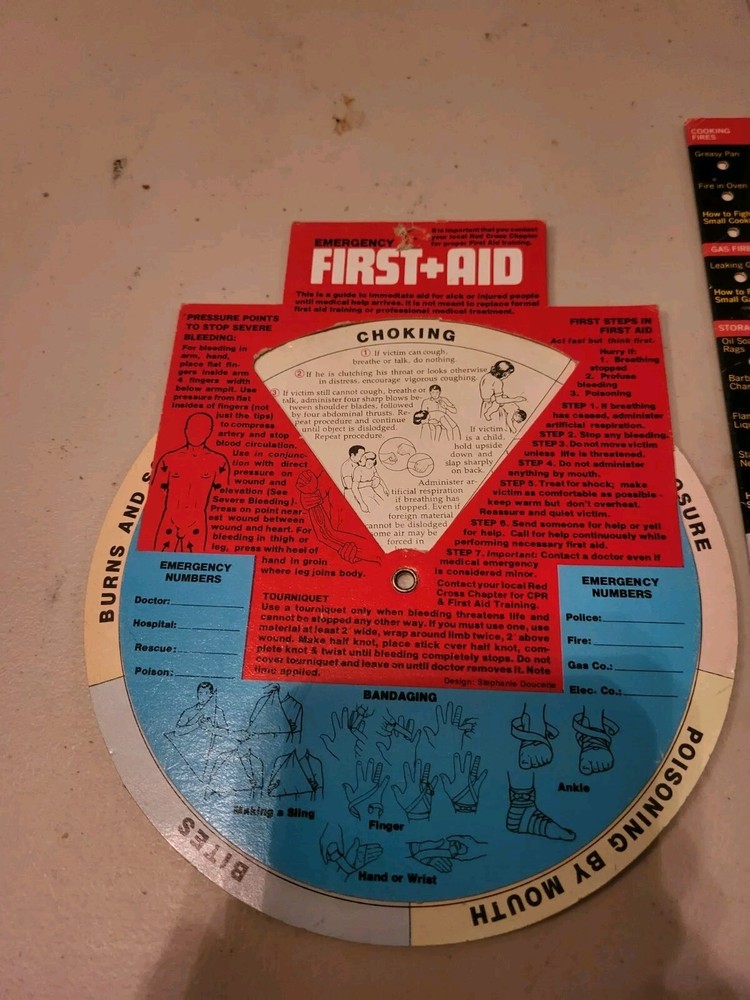 First Aid And Fire Prevention Adjustable Cards
