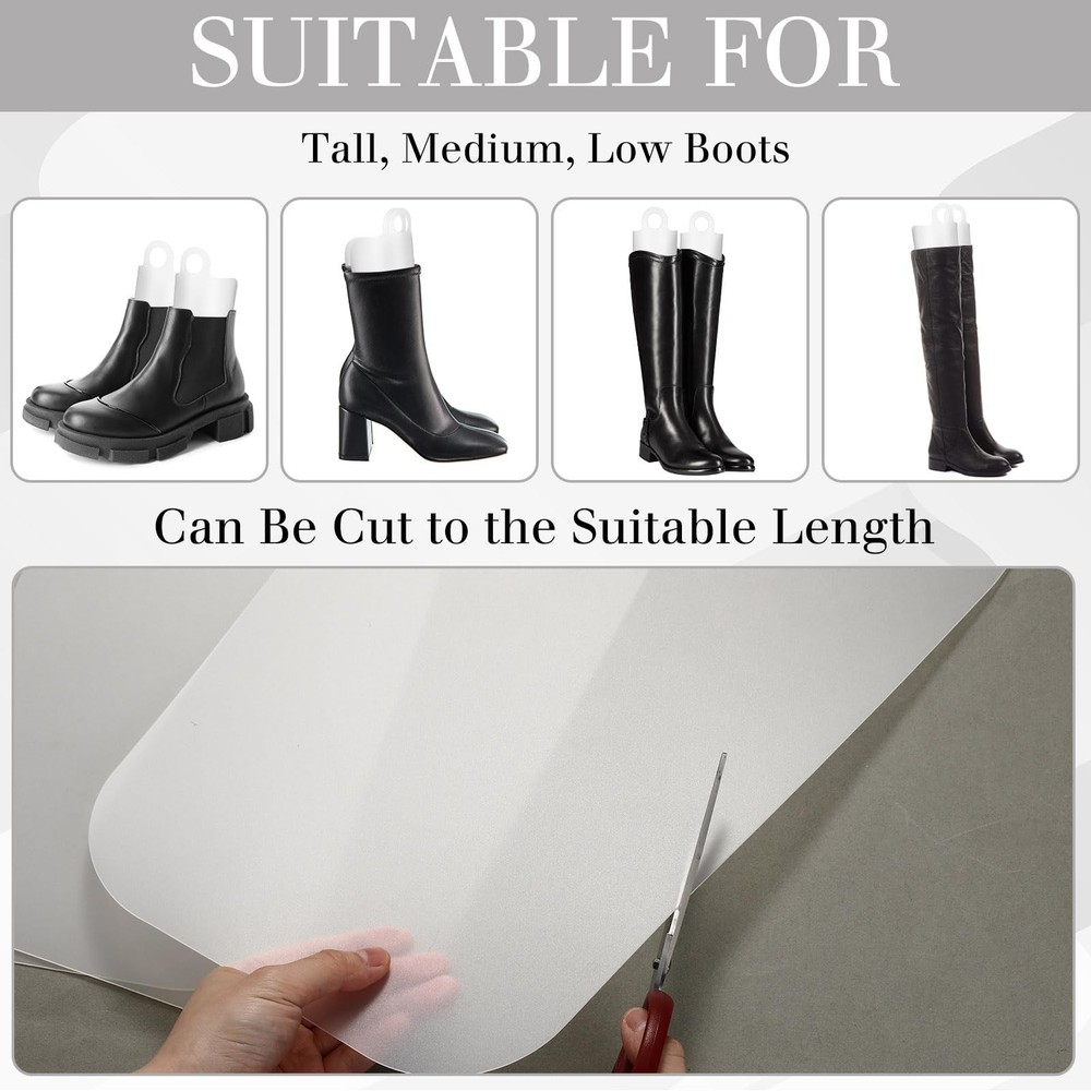 8 PCS 4 Pair Boot Shaper Form Inserts, Tall Support, Multisized Shape Holder