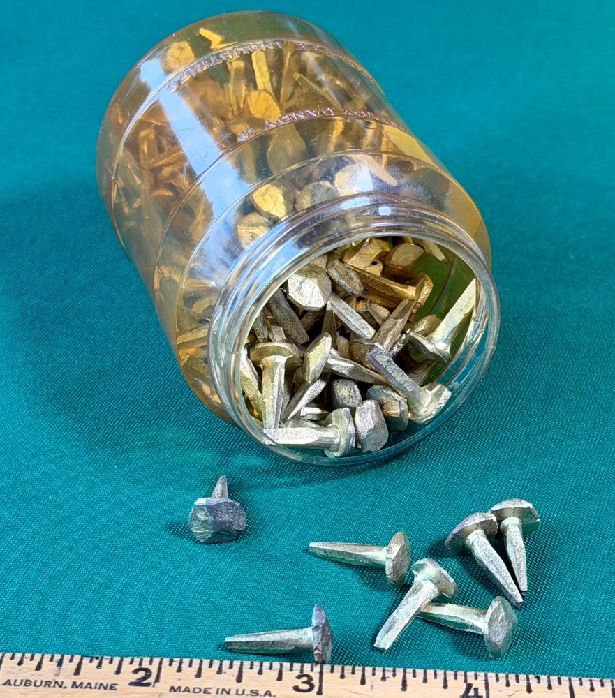 Tremont 5/8" Brass Rose Head Square Cut Nails - 14oz