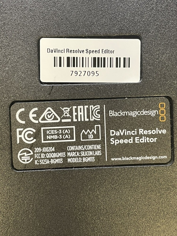 BLACKMAGIC DAVINCI RESOLVE SPEED EDITOR (EZ2005875)