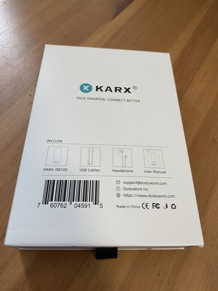 KARX Audio Recording Device Bluetooth Ai Transcriber New Sealed DB 100. E