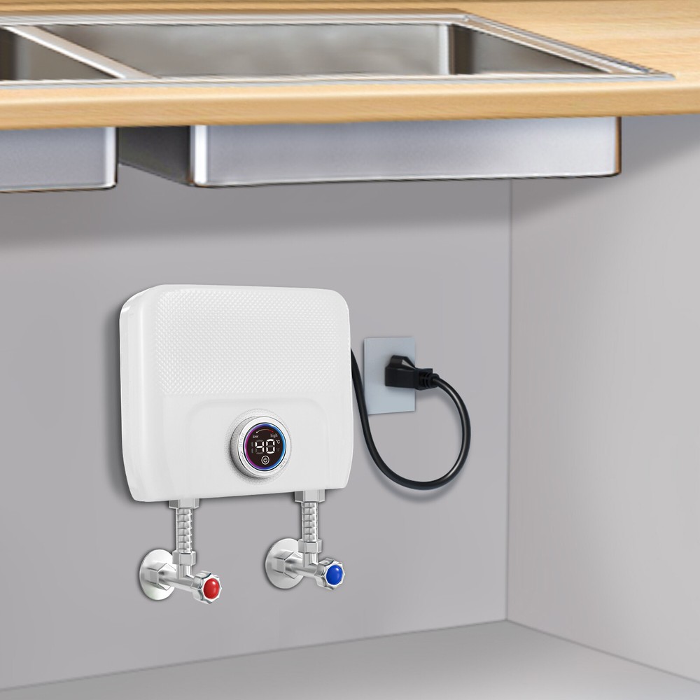 Electric Instant Hot Water Heater Mini Small Water Tank 3000W White For Home NEW