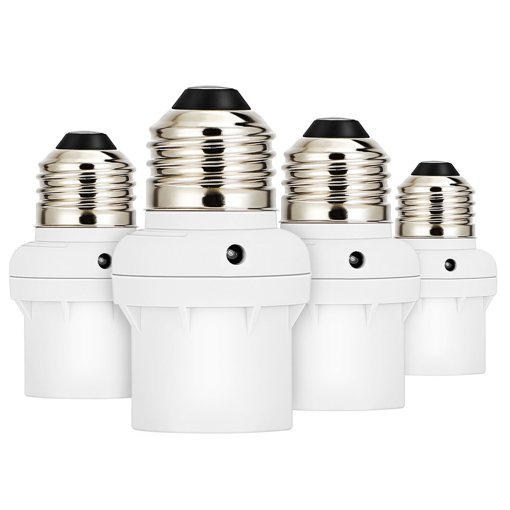 DEWENWILS Light Sensor Socket ,Dusk to Dawn Sensor Socket,4 Pack ,CFL/LED