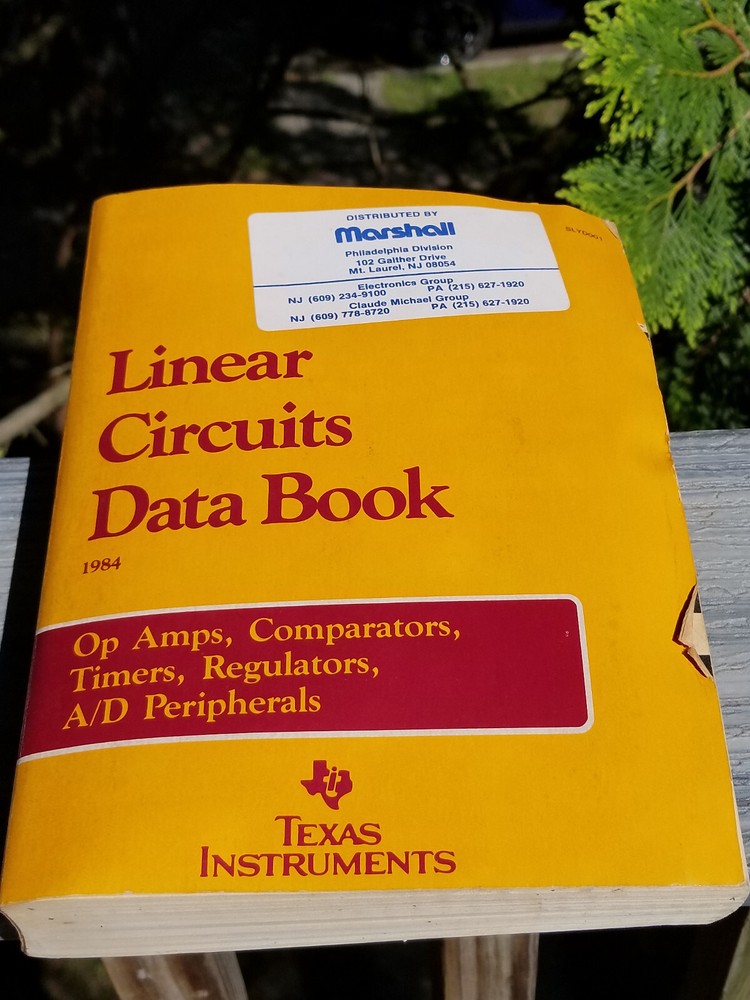 VINTAGE TEXAS INSTRUMENTS BOOK DATA ELECTRONIC MANUAL LINEAR CIRCUITS DATA 1984