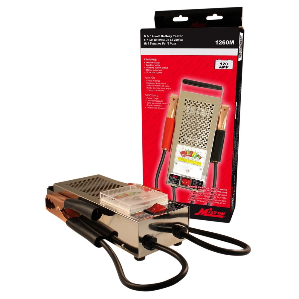 Milton 1260M 120 AMP Battery Tester Chrome