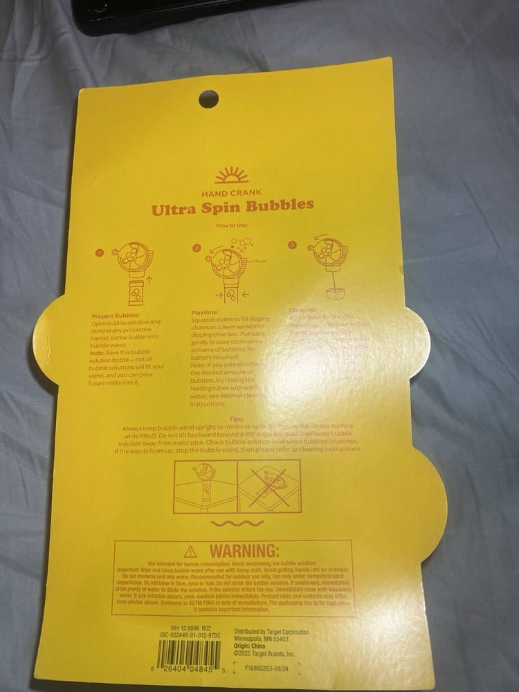 Sun Squad Bubble Blaster. goody bags/stocking stuffer