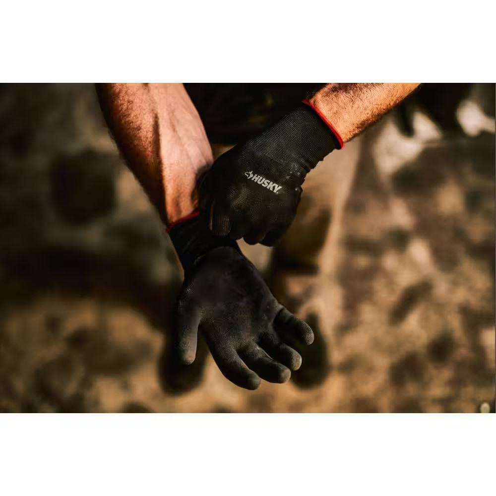 Large Textured Nitrile Grip Gloves (6-Pack)