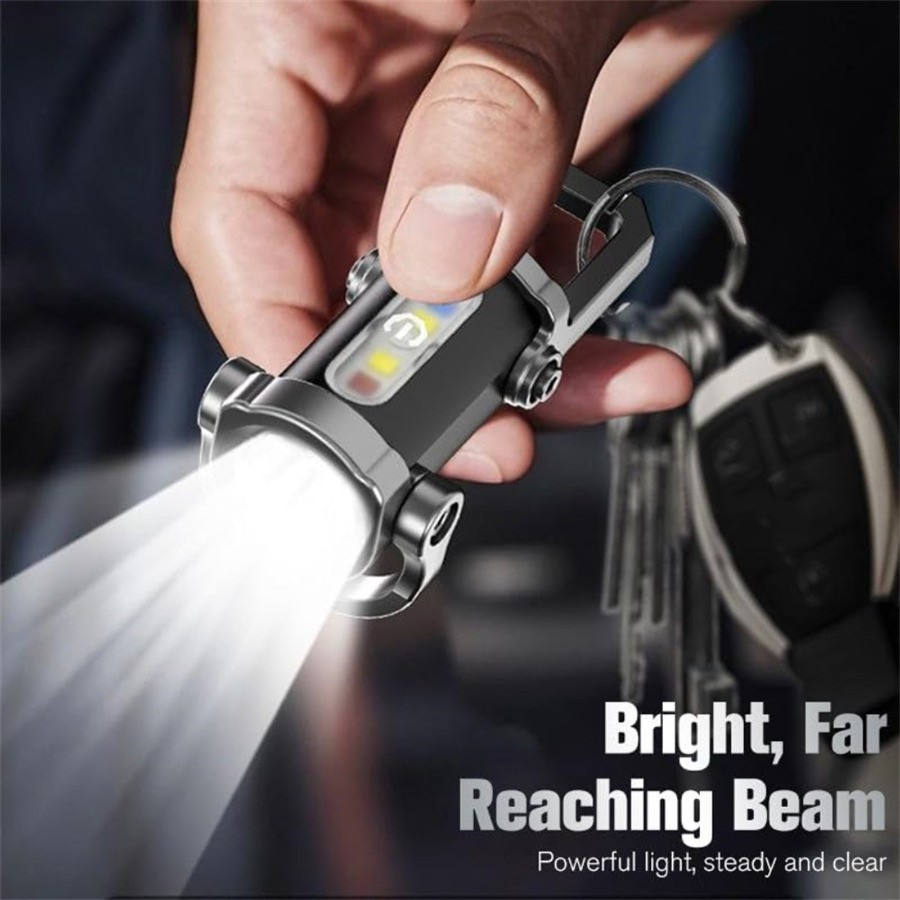 Portable Rechargeable Bright Keychain Flashlight Phone Charger,Emboadlie Mode AE