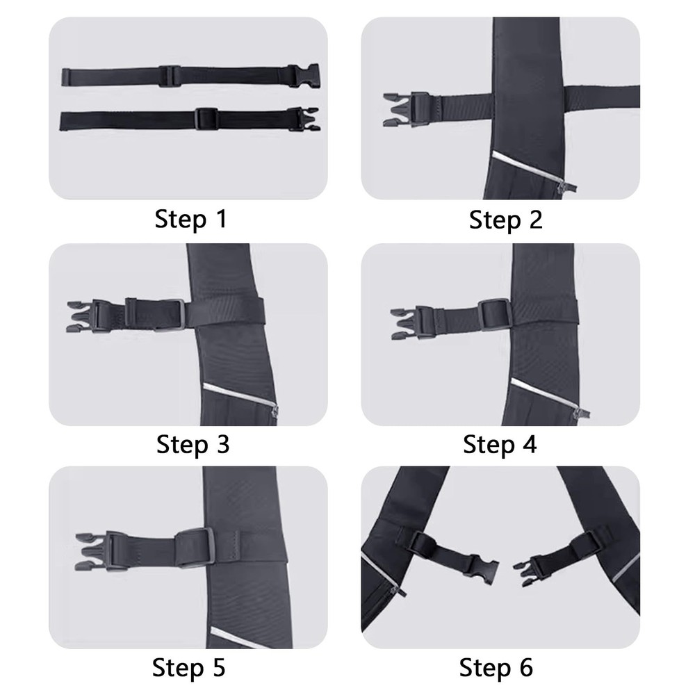 Medsuo Adjustable Backpack Chest Strap Replacement One Size, Black