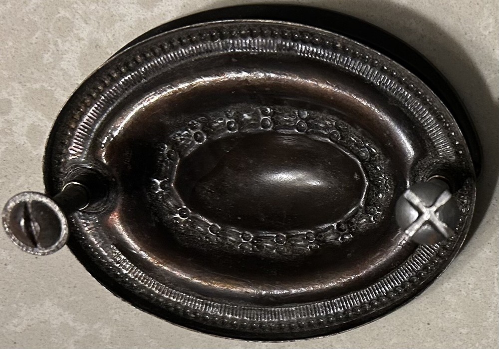 Oval Drop Bail Pull Drawer Handle Aged Brass Color 2 1/2" Centers