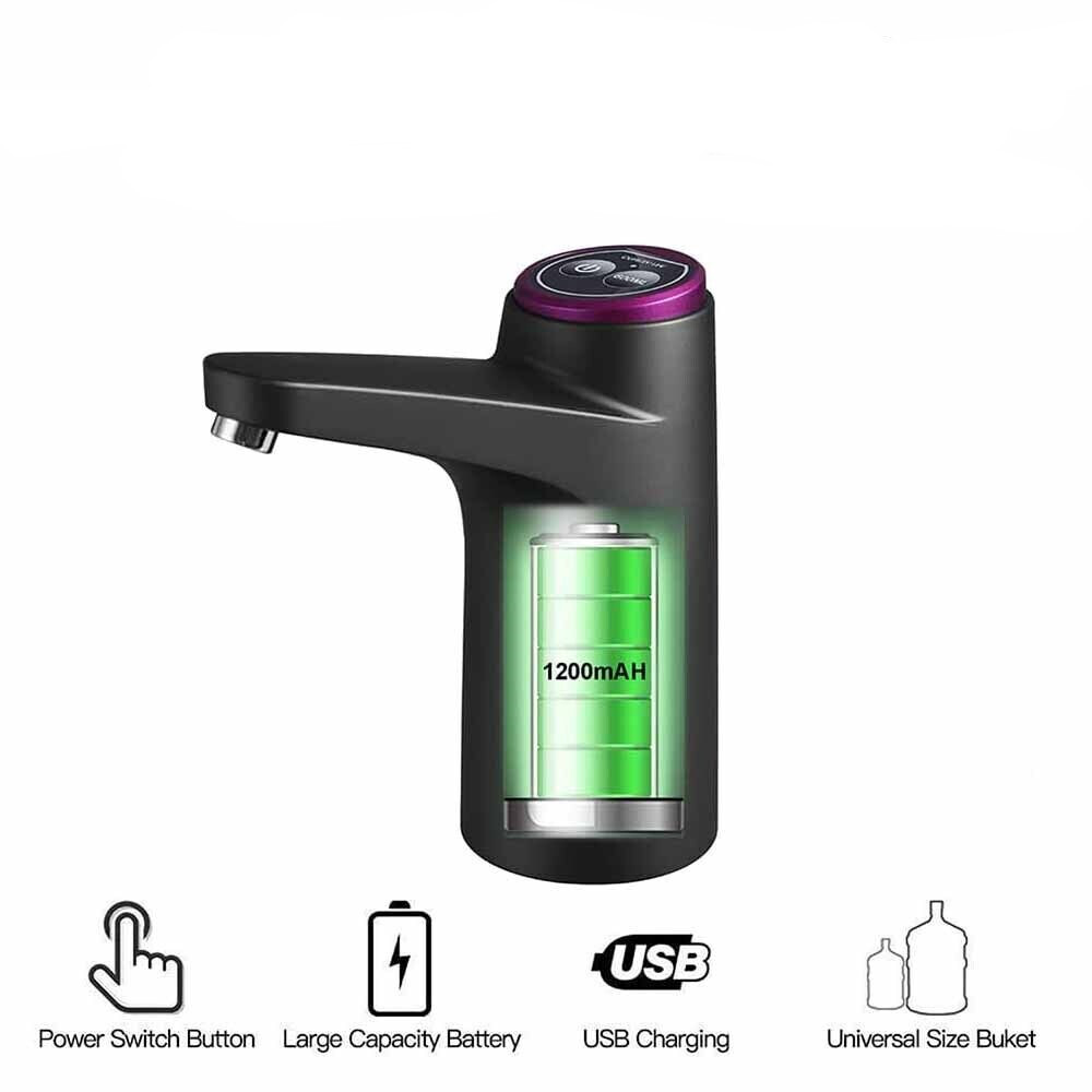 Water Bottle Switch Pump Electric Automatic 2-5 Gallon Universal 1200mAh USB