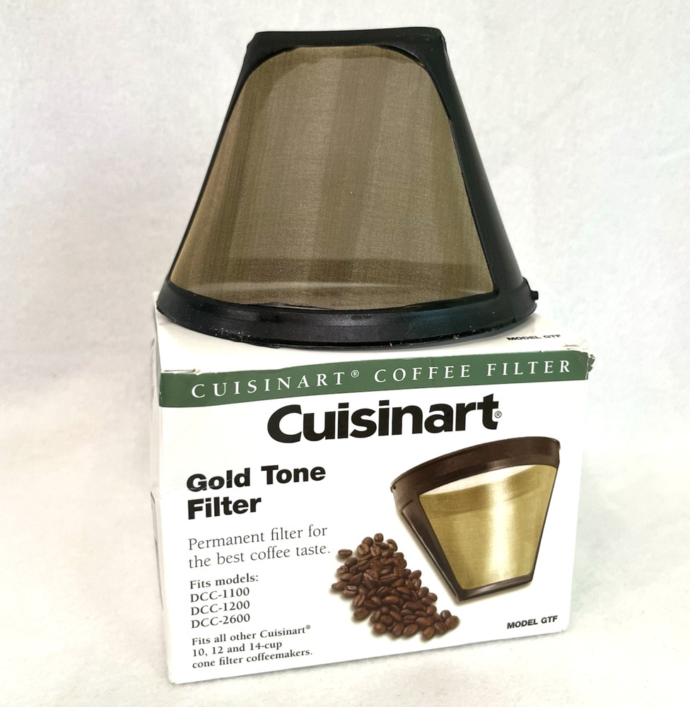 Cuisinart Gold Tone Filter Cone Shape GTF 10 12 14 Cup Coffee Filter Replacement