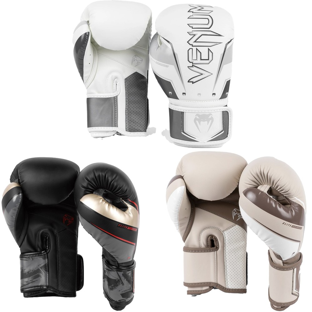 Venum Elite EVO Hook and Loop Boxing Training Gloves
