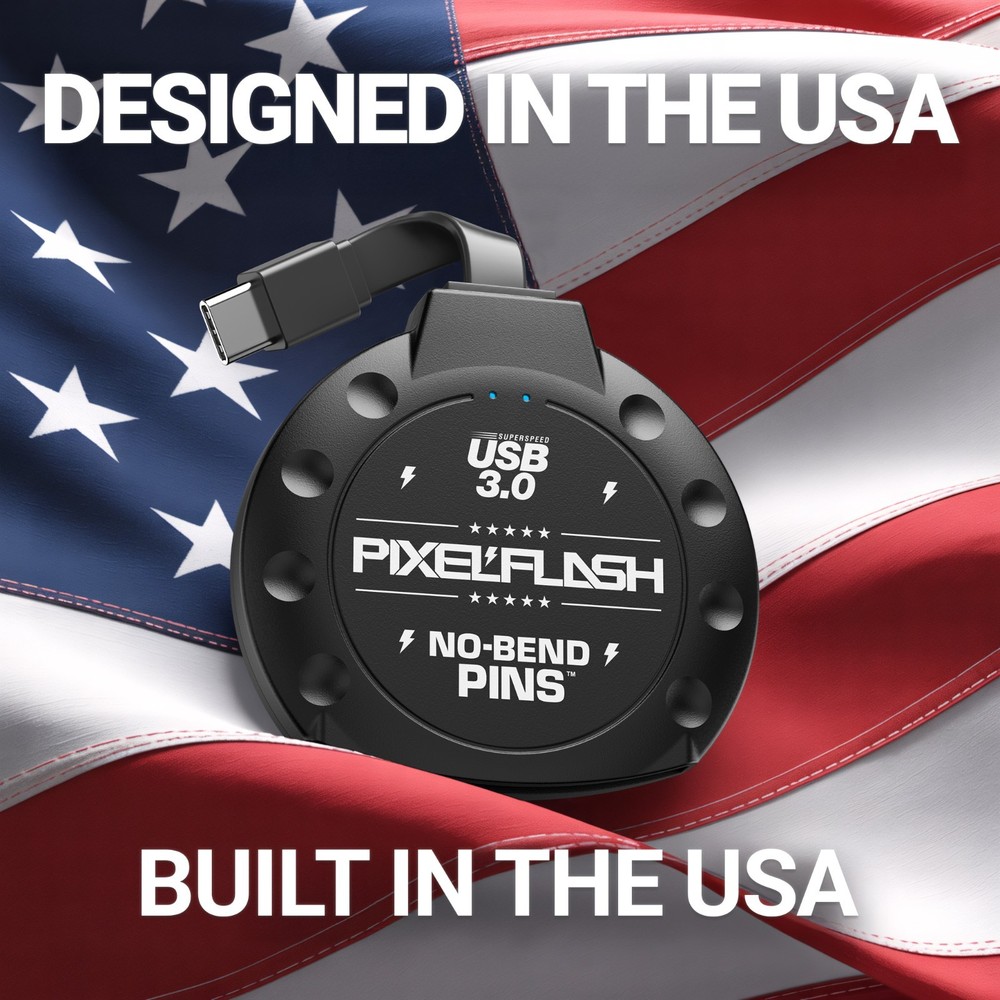 PixelFlash No-Bend Pins CF Reader USB Type-C 2” Cabled Compact UDMA7 Flash Card