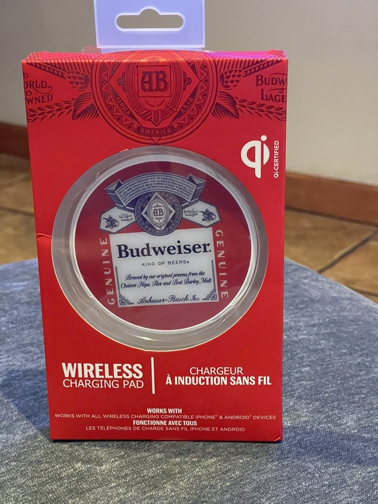 BUDWEISER rapid wireless charging pad Bud Light beer iPhone & Android 2019