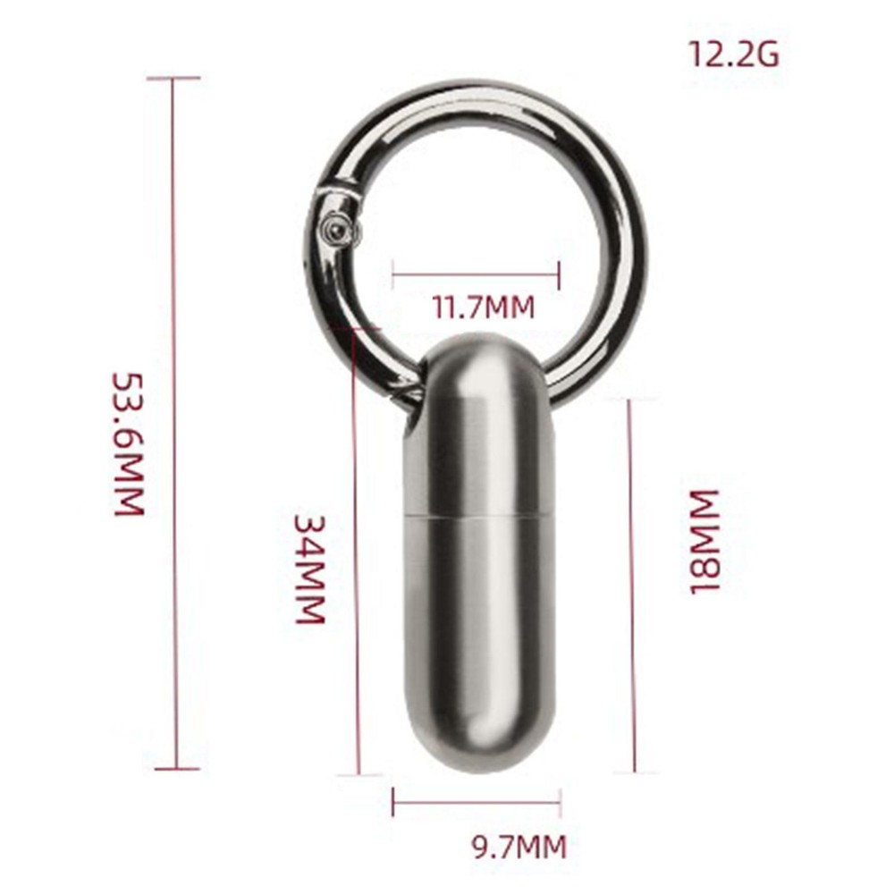 Waterproof Pill Container Keychain Holder Bottle Container Keepsake Box EDC Tool
