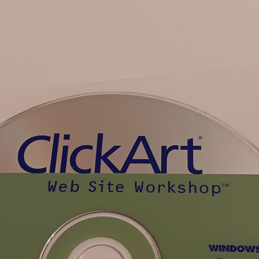 1998 Clip Art Web Site Workshop CD-ROM, Windows, Broderbund, tested