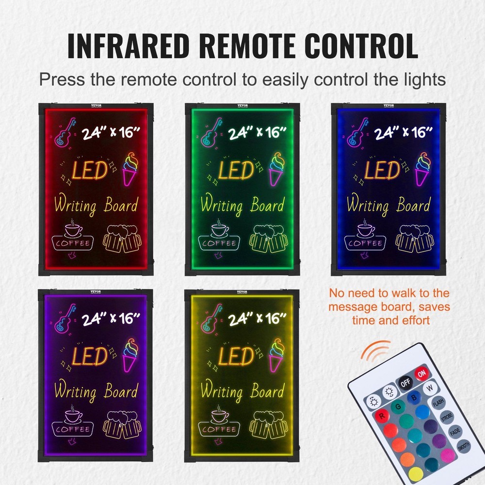 24x16 Digital Effect Chalkboard LED Illuminated 4 Flash Patterns