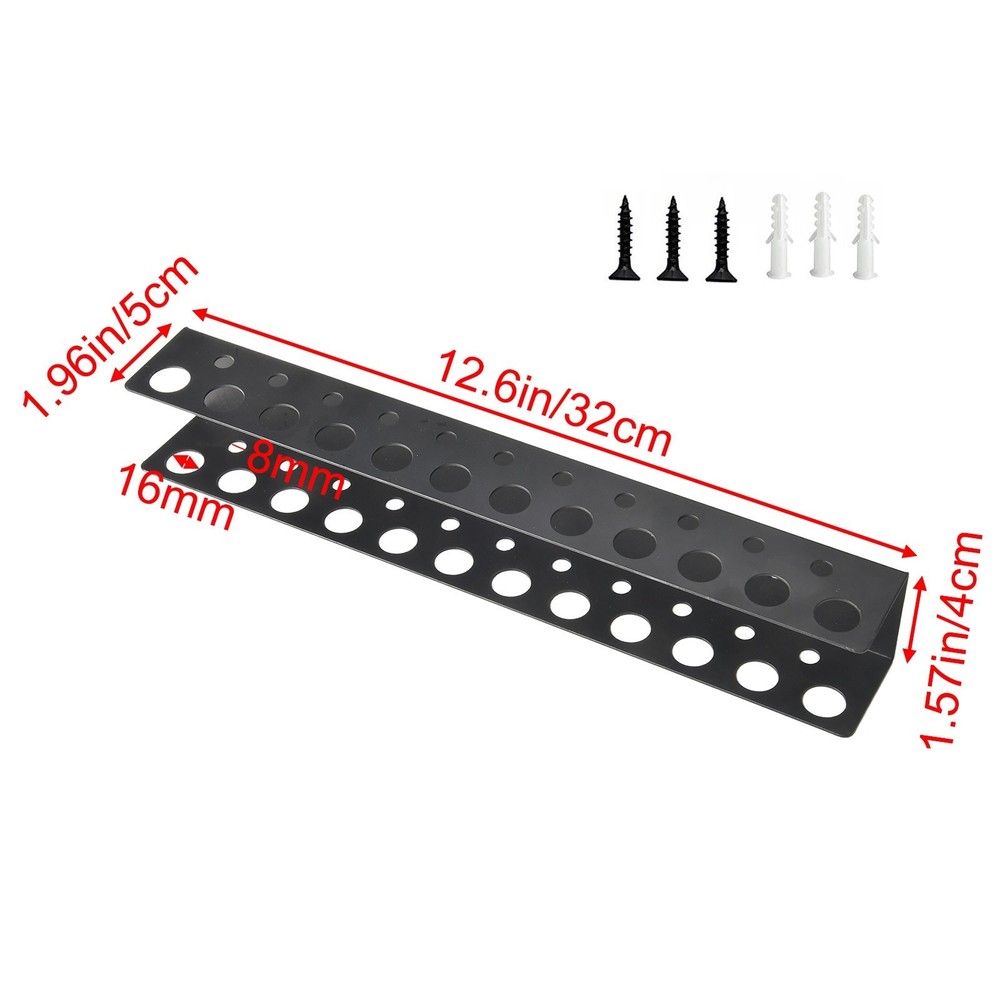 Wall Mounted Tool Holder with 23 Slots Efficient Organization for Garages