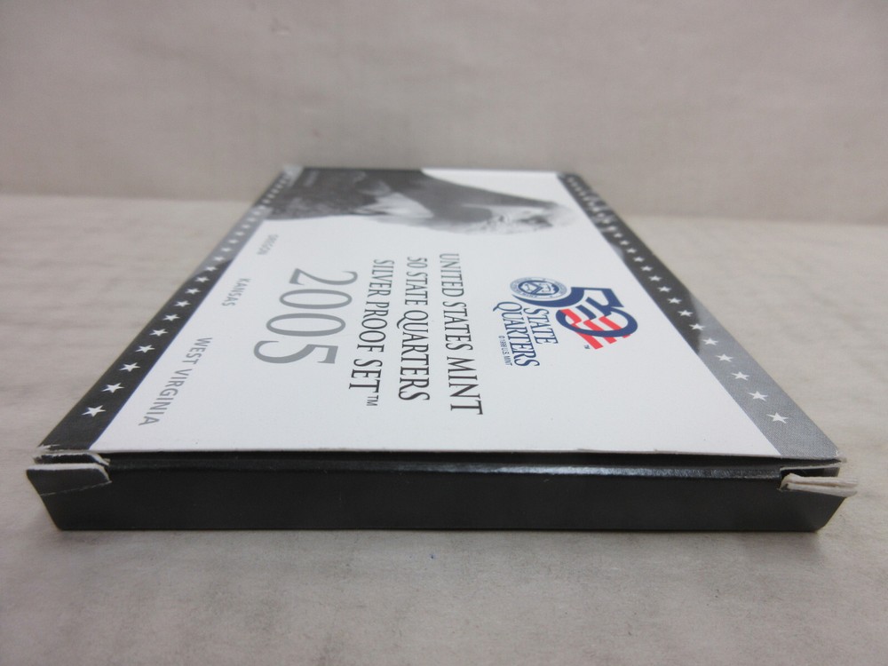 EMPTY PACKAGING Box Lenses & COA for 2005 US 50 State Quarters Silver Proof Set