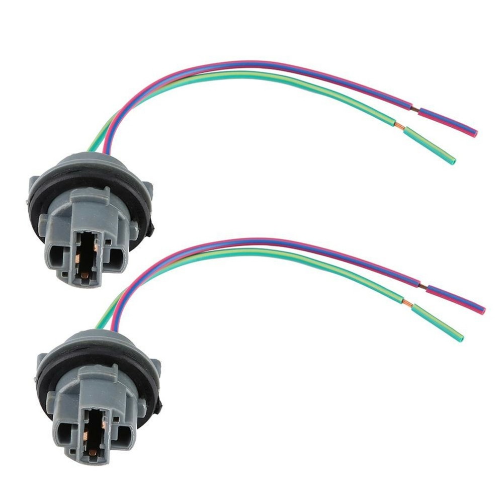 Universal Pigtail Wire Female Socket 7440 Two Harness DRL Bulb Light Replace