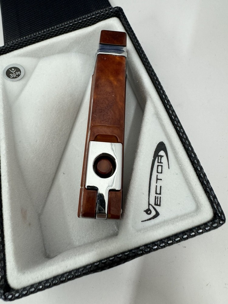 Vector Delta - Double Jet Flame Torch Lighter - Mahogany Marble - New