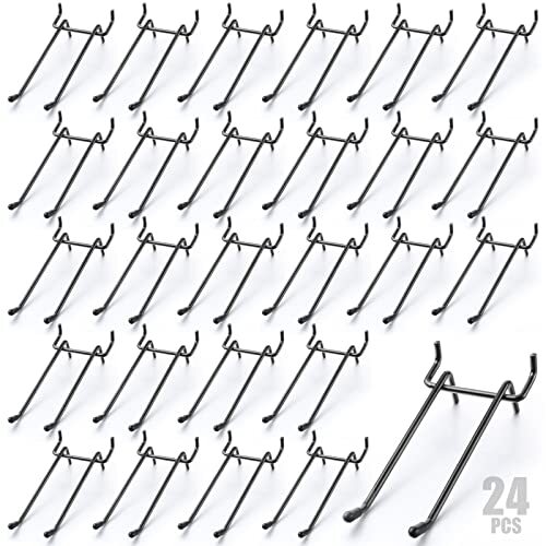 Pegboard Double Arm Peg Straight Hook Garage Storage Wall Organizer Pegboard ...