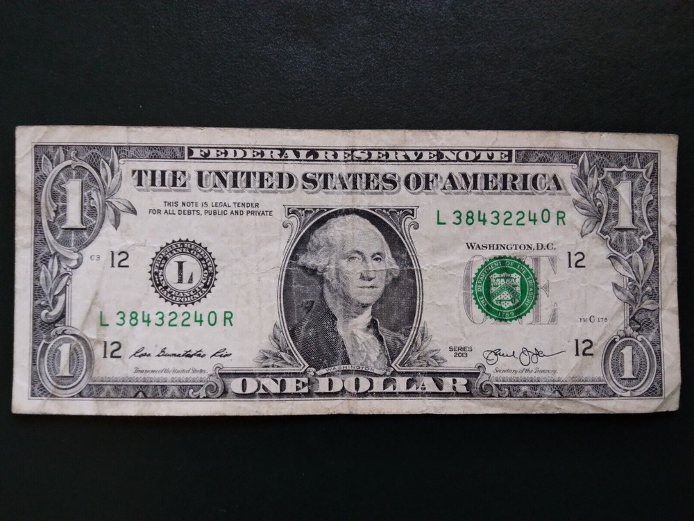 Turn Gas Pump DIGIT Struct "0" ERROR NOTE One Dollar - 2013