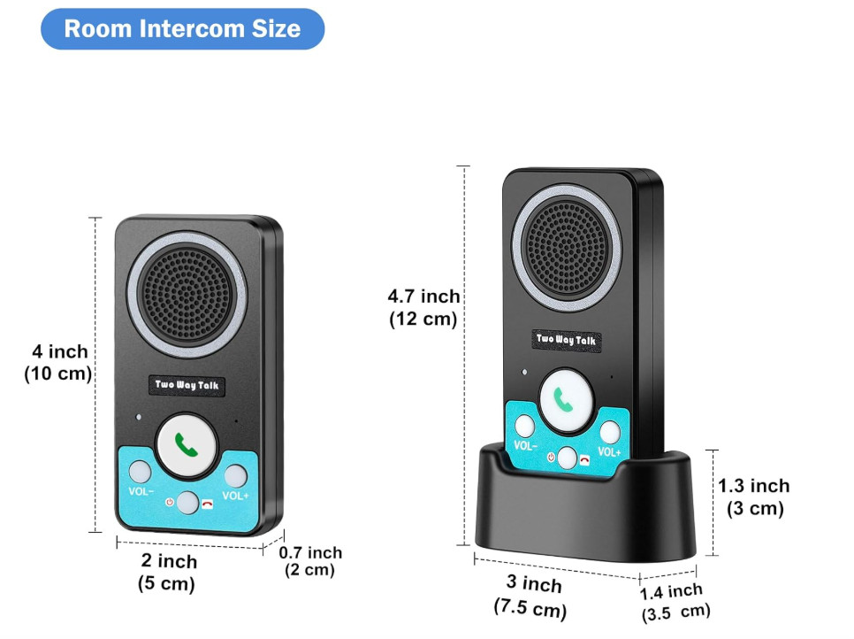 Intercoms Wireless for Home, 2 Way Audio Hands-Free Long Range Wireless Intercom