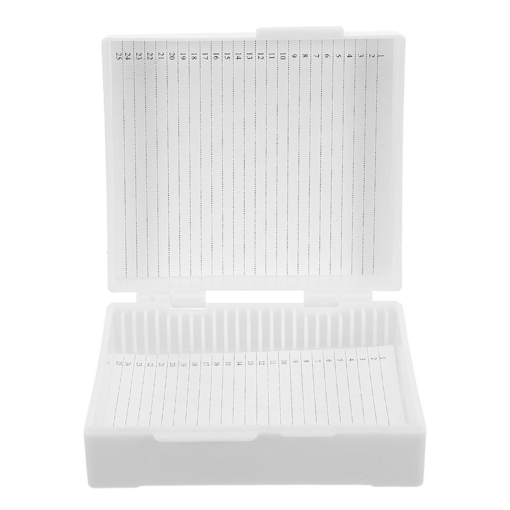 Microscope Slide Case Accessories Plastic Rectangle Holder Container
