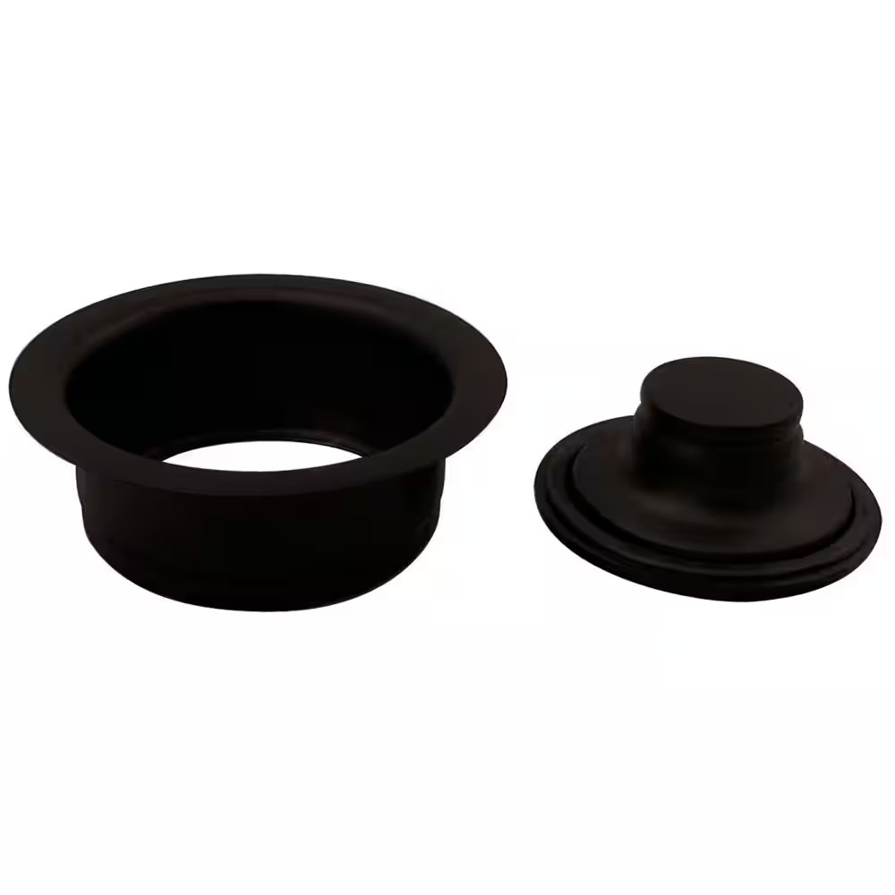 Disposal Flange and Stopper in Matte Black