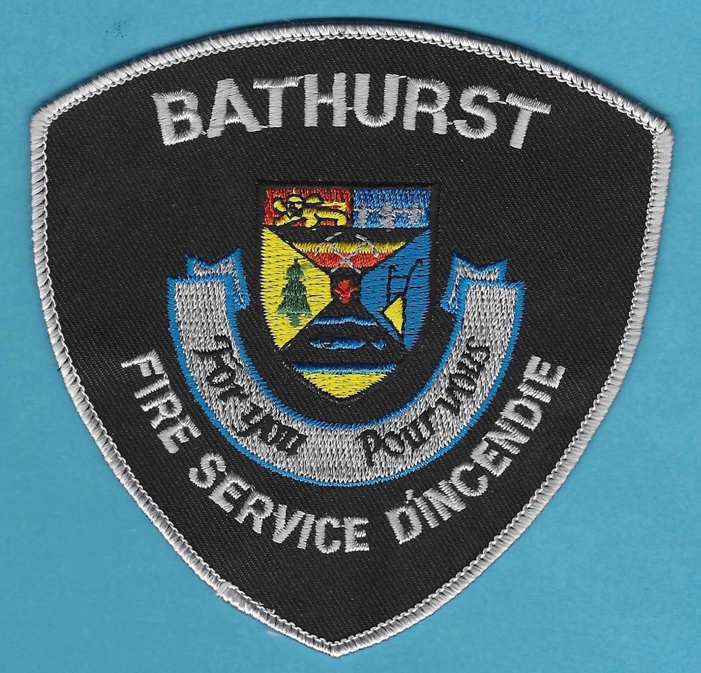 BATHURST NEW BRUNSWICK CANADA FIRE DEPARTMENT PATCH INCENDIE FLASH