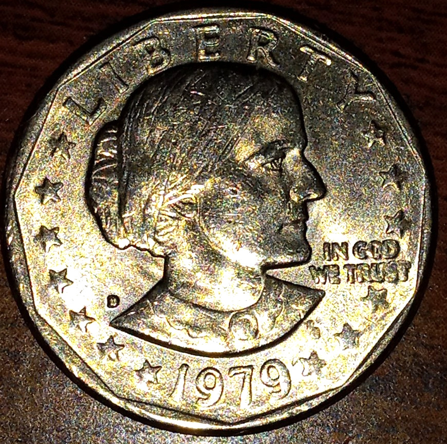 1979 D Filled Mint Mark Error - SBA Susan B. Anthony Dollar - #2 - Other Errors