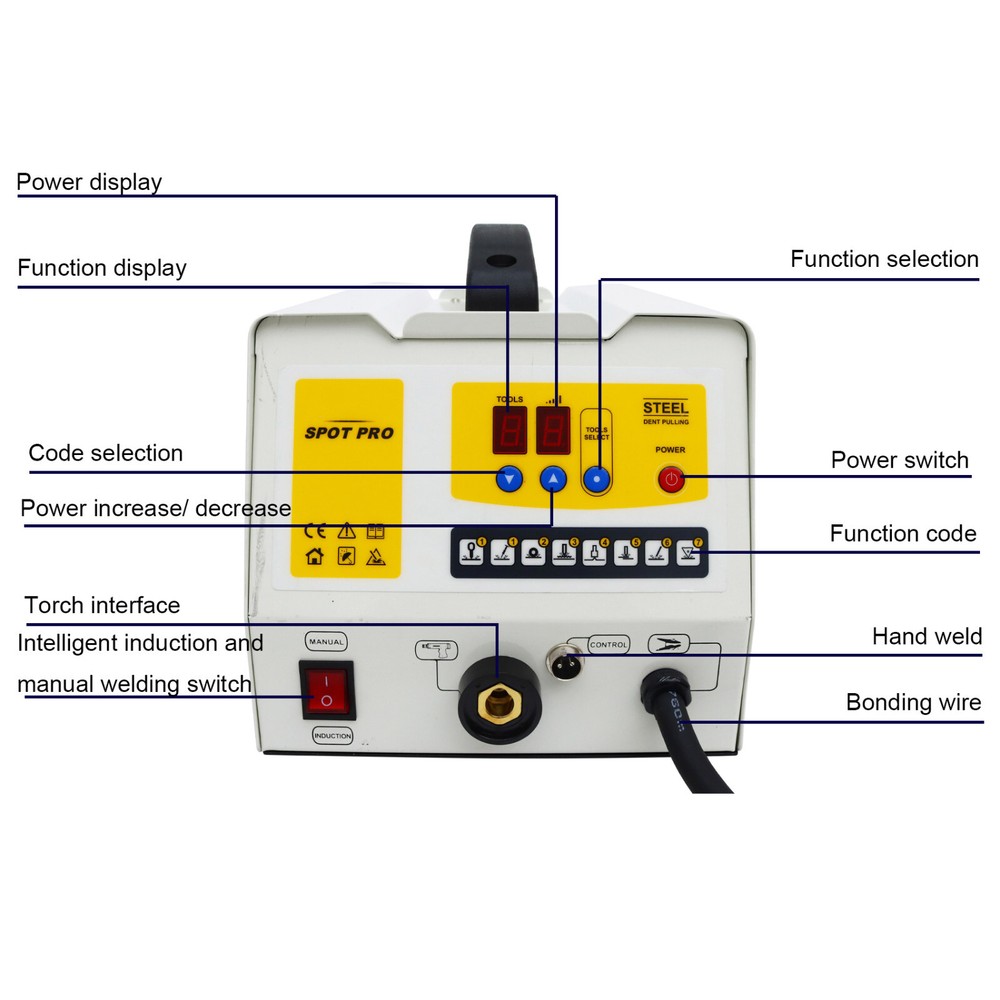 Spot Welder Dent Puller Kit 220V Steel Dent Pulling Machine Car Repair Tool