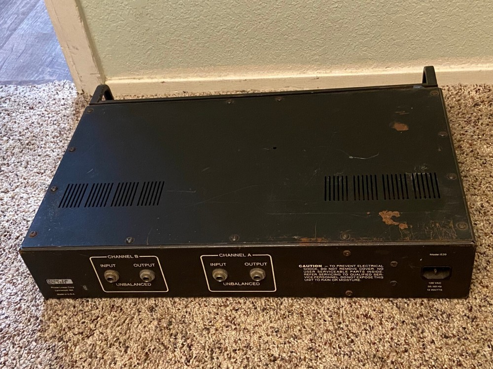 🐞 Vintage Phase Linear Professional Series E20 Stereo Graphic Equalizer RARE!!