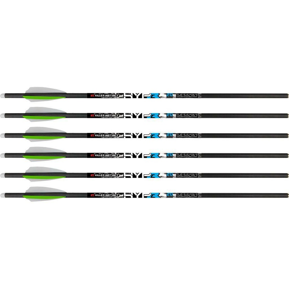 Killer Instinct Hypr Lite Crossbow Bolts 20" 6 Pack