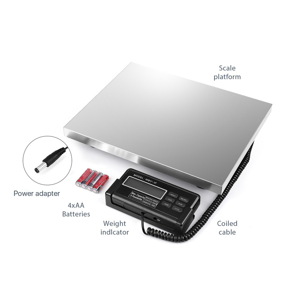 Digital Scale 200Kg Weight Capacity w/ ext. LCD Backlight display & AC adapter