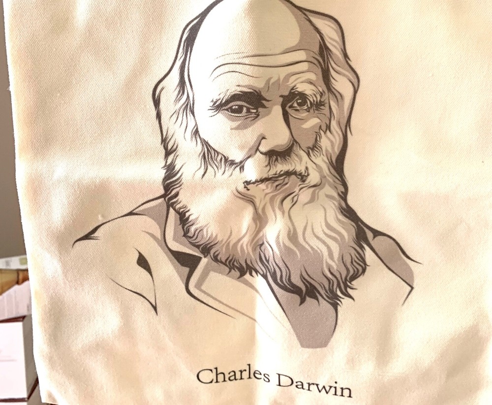 Charles Darwin Cotton Canvas Tote Bag