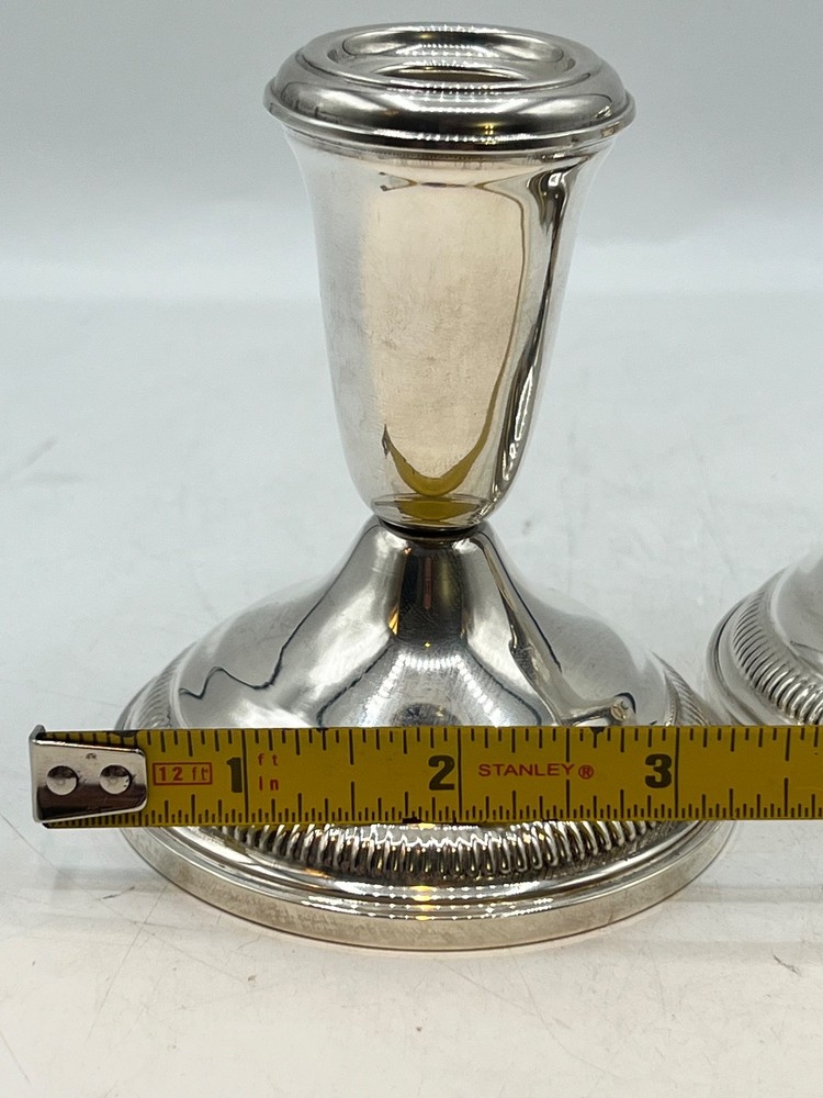 sterling silver candle stick holders
