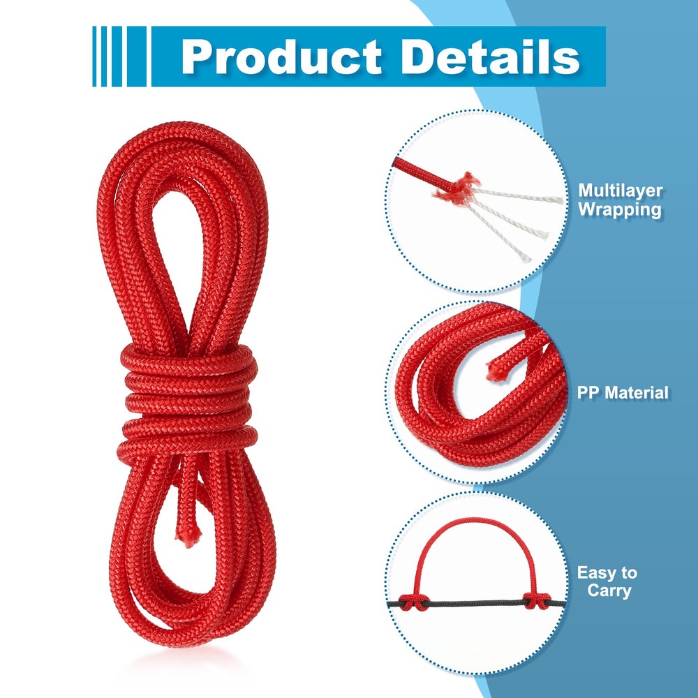 10 Feet Archery D Loop Rope String(Red, Pack of 1)