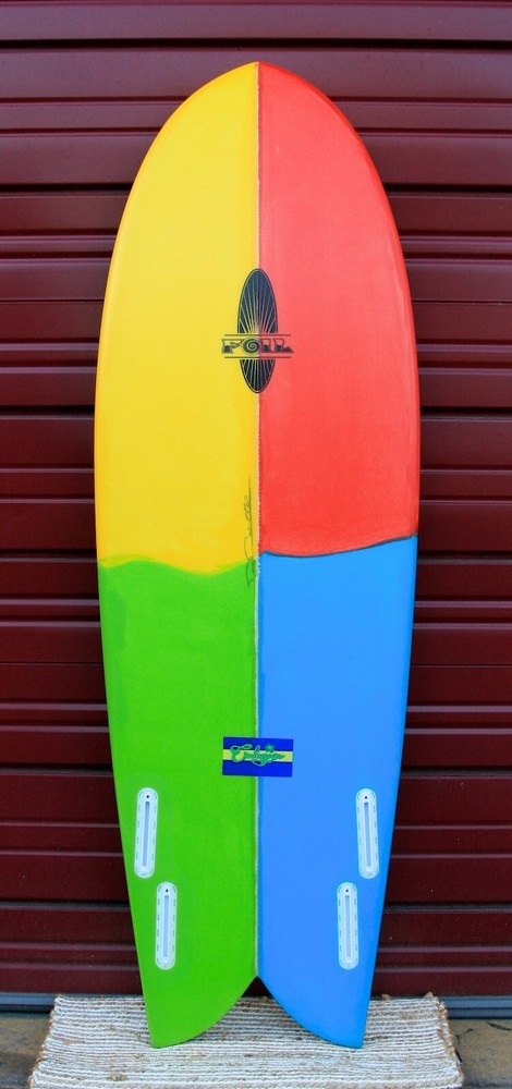 New 5'4" FOIL "Calypso" Retro Fish surfboard