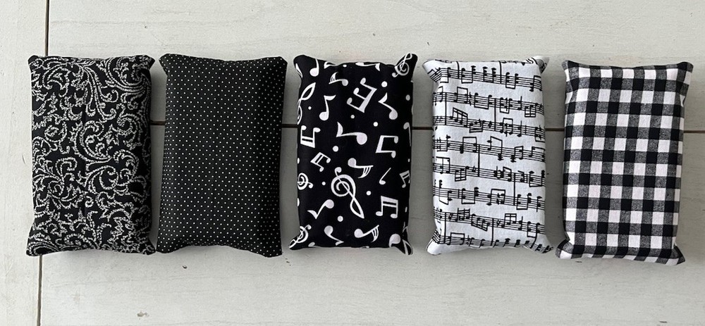 5 Black & White Tissue Holders. Handmade. Tissues Included