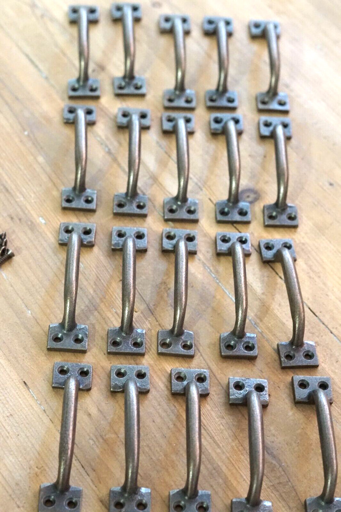 20 Brass Color Handles Drawer Pulls Kitchen Cabinet Window Pull Grasp Bulk