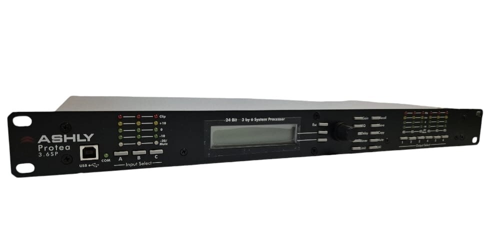 ASHLY PROTEA 3.6SP DSP LOUDSPEAKER SYSTEM PROCESSOR 3-IN X 6-OUT W/ USB