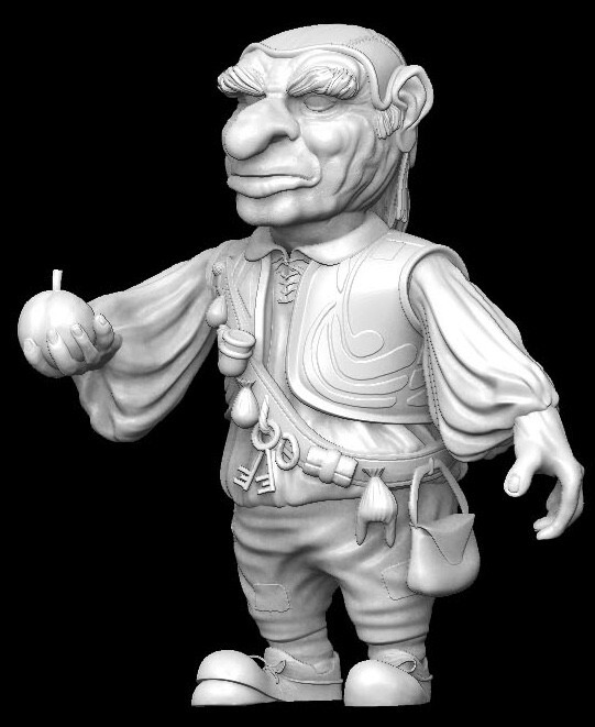 UNPAINTED Labyrinth Hoggle 3D Printed Model Kit 7" Tall (BC)
