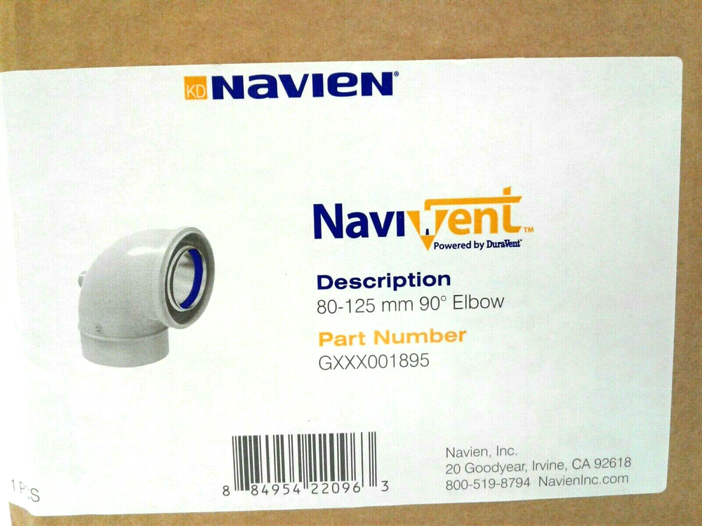 NAVIEN NAVIVENT 80-125mm 90 DEGREE ELBOW GXXX001895